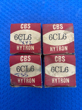 Load image into Gallery viewer, Matched Quad CBS-Hytron 6CL6 Vacuum Tubes Valves Black Plate NOS NIB