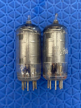 Load image into Gallery viewer, Matched Pair General Electric GE Nickel Plate 6AU6 Vacuum Tubes Valves