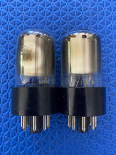 Load image into Gallery viewer, Matched Pair General Electric GE 6SN7 6SN7GTA Vacuum Tubes Valves Copper Support Rods NOS-Testing