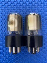 Load image into Gallery viewer, Matched Pair General Electric GE 6SN7 6SN7GTA Vacuum Tubes Valves Copper Support Rods NOS-Testing