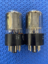 Load image into Gallery viewer, Matched Pair General Electric GE 6SN7 6SN7GTA Vacuum Tubes Valves Copper Support Rods NOS-Testing
