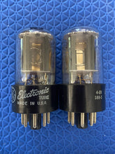 Load image into Gallery viewer, Matched Pair General Electric GE 6SN7 6SN7GTA Vacuum Tubes Valves Copper Support Rods