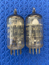 Load image into Gallery viewer, Matched Pair Philips Miniwatt PCF80 9U8 Vacuum Tubes Valves