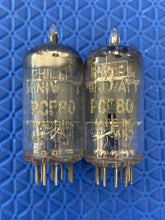Load image into Gallery viewer, Matched Pair Philips Miniwatt PCF80 9U8 Vacuum Tubes Valves
