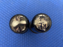 Load image into Gallery viewer, Matched Pair National Union NU Black Glass 6SN7 6SN7GT Vacuum Tubes Valves