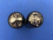 Load image into Gallery viewer, Matched Pair National Union NU Black Glass 6SN7 6SN7GT Vacuum Tubes Valves