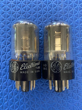 Load image into Gallery viewer, Matched Pair General Electric GE 6SN7 6SN7GTA Vacuum Tubes Valves Copper Support Rods NOS-Testing