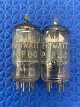 Load image into Gallery viewer, Matched Pair Philips Miniwatt PCF80 9U8 Vacuum Tubes Valves