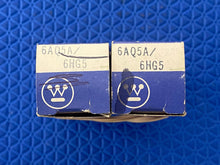Load image into Gallery viewer, Matched Pair Westinghouse 6AQ5 6AQ5A Vacuum Tubes NOS NIB