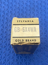 Load image into Gallery viewer, Sylvania Gold Brand GB-6X4WA 6X4 Vacuum Tube Rectifier Milspec Black Plates NOS NIB