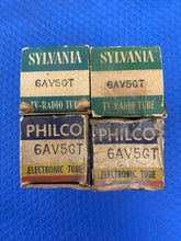 Load image into Gallery viewer, 4 Sylvania 6AV5 6AV5GT Vacuum Tubes Valves NOS NIB Lot Of Four