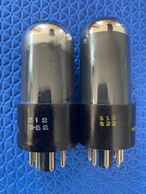Load image into Gallery viewer, Matched Pair Sylvania 6V6 6V6GT Gray And Silver Bottle Silver Top Vacuum Tubes Valves NOS-Testing