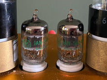 Load image into Gallery viewer, Matched Pair General Electric 5654 JAN-5654W 6AK5 6J1 6J2 Milspec Industrial Vacuum Tubes Valves NOS NIB
