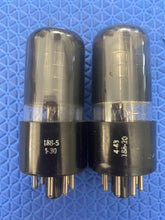 Load image into Gallery viewer, Matched Pair General Electric GE 6V6 6V6GT Vacuum Tubes Black Glass