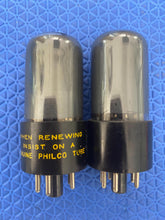 Load image into Gallery viewer, Matched Pair Sylvania 6K6 6K6GT Gray And Silver Bottles Vacuum Tubes Valves