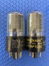 Load image into Gallery viewer, Matched Pair RCA 6K6 6K6GT Vacuum Tubes Valves