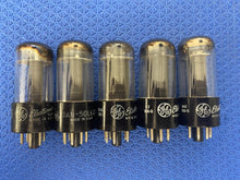 Load image into Gallery viewer, 5 General Electric GE 50L6 50L6GT Vacuum Tubes Valves Black Plate Clear Bottle Lot Of Five
