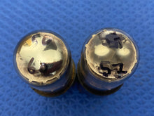 Load image into Gallery viewer, Matched Pair Sylvania 6SN7 6SN7GT Vacuum Tubes Black Ladder Plates