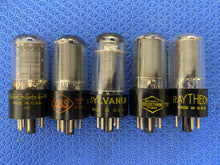 Load image into Gallery viewer, 5 US-Made 50L6 50L6GT Vacuum Tubes Valves Black Plate Clear Bottle Lot Of Five