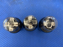 Load image into Gallery viewer, 3 Ken-Rad 2A5 Vacuum Tubes Valves Shoulder ST Shape Black And Silver Bottle Engraved Base Lot Of Three