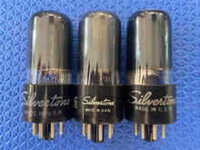 Load image into Gallery viewer, 3 Silvertone 50L6 50L6GT Vacuum Tubes Valves Coated Glass Lot Of Three