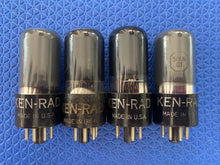Load image into Gallery viewer, 4 Ken-Rad 50L6 50L6GT Vacuum Tubes Black / Gray Glass Lot Of Four