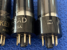 Load image into Gallery viewer, 4 Ken-Rad 50L6 50L6GT Vacuum Tubes Black / Gray Glass Lot Of Four