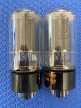 Load image into Gallery viewer, Matched Pair RCA Black Plate 6L6 6L6GC Vacuum Tubes Valves NOS-Testing