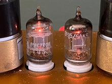 Load image into Gallery viewer, Matched Pair RCA 6AK5 Vacuum Tubes Valves Steel Plates