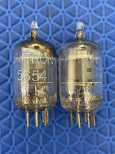 Load image into Gallery viewer, Matched Pair Unitron 6AK5 5654 6J1 6J2 Vacuum Tubes NOS NIB