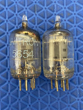 Load image into Gallery viewer, Matched Pair Unitron 6AK5 5654 6J1 6J2 Vacuum Tubes Valves NOS NIB