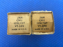 Load image into Gallery viewer, Pair National Union NU 12SL7 12SL7GT JANCNU12SL7GT VT289 Vacuum Tubes Valves Milspec NOS NIB