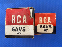 Load image into Gallery viewer, 2 RCA 6AV5GA 6AV5GT Vacuum Tubes Valves NOS NIB Lot Of Two