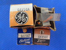 Load image into Gallery viewer, 4 General Electric GE 6AV5 6AV5GA 6AV5GT Vacuum Tubes NOS NIB Lot Of Four