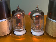 Load image into Gallery viewer, Matched Pair CBS Hytron 6AK5 Black Plate Vacuum Tubes Valves