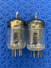 Load image into Gallery viewer, Matched Pair Hytron 5654 6AK5 JHY6AK5 Milspec Black Plate Vacuum Tubes Valves