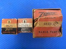 Load image into Gallery viewer, 3 Zenith 25Z5 Vacuum Tubes Valves NOS NIB Lot Of Three