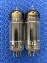 Load image into Gallery viewer, Matched Pair General Electric GE Black Plate 6CG7 6FQ7 Vacuum Tubes With Shields