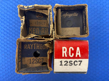 Load image into Gallery viewer, 4 US-Made 12SC7 Vacuum Tubes NOS NIB Lot Of Four