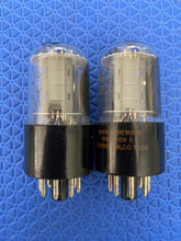 Load image into Gallery viewer, Matched Pair General Electric GE 6SN7 6SN7GTB Vacuum Tubes Valves Copper Support Rods NOS NIB