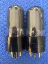 Load image into Gallery viewer, Matched Pair Hytron 6V6 6V6GT Vacuum Tubes Black Glass