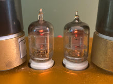 Load image into Gallery viewer, Matched Pair RCA 6AK5 Vacuum Tubes Valves Steel Plates