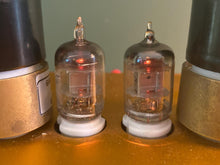 Load image into Gallery viewer, Matched Pair RCA 6AK5 Vacuum Tubes Steel Plates