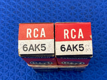 Load image into Gallery viewer, Matched Pair RCA 6AK5 Vacuum Tubes Valves Steel Plate NOS NIB