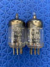 Load image into Gallery viewer, Matched Pair CBS Hytron 6AK5 Black Plate Vacuum Tubes Valves