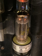 Load image into Gallery viewer, 3 Westinghouse Black Plate 6CG7 6FQ7 Vacuum Tubes Valves With Shields Lot Of Three