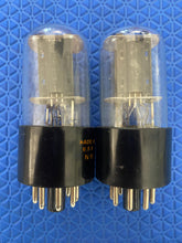 Load image into Gallery viewer, Matched Pair RCA 12SL7 12SL7GT Black Plate Clear Bottle Vacuum Tubes Valves NOS NIB