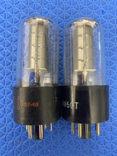Load image into Gallery viewer, Matched Pair CBS-Hytron 6V6 6V6GT Black Plate Clear Bottle Copper Support Rods Vacuum Tubes Valves