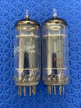 Load image into Gallery viewer, Matched Pair General Electric GE 12BH7 12BH7A Vacuum Tubes 12AU7 Substitute For Tube Rolling Copper Support Rods