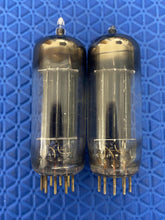 Load image into Gallery viewer, Matched Pair RCA Black Plate 6CG7 6FQ7 Vacuum Tubes Valves With Shields